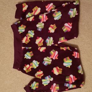 Fuzzy ice cream pajama bottoms
